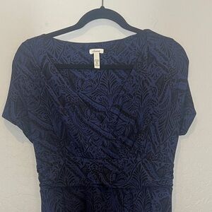 Soma Navy Blue Patterned Comfort Dress size Medium